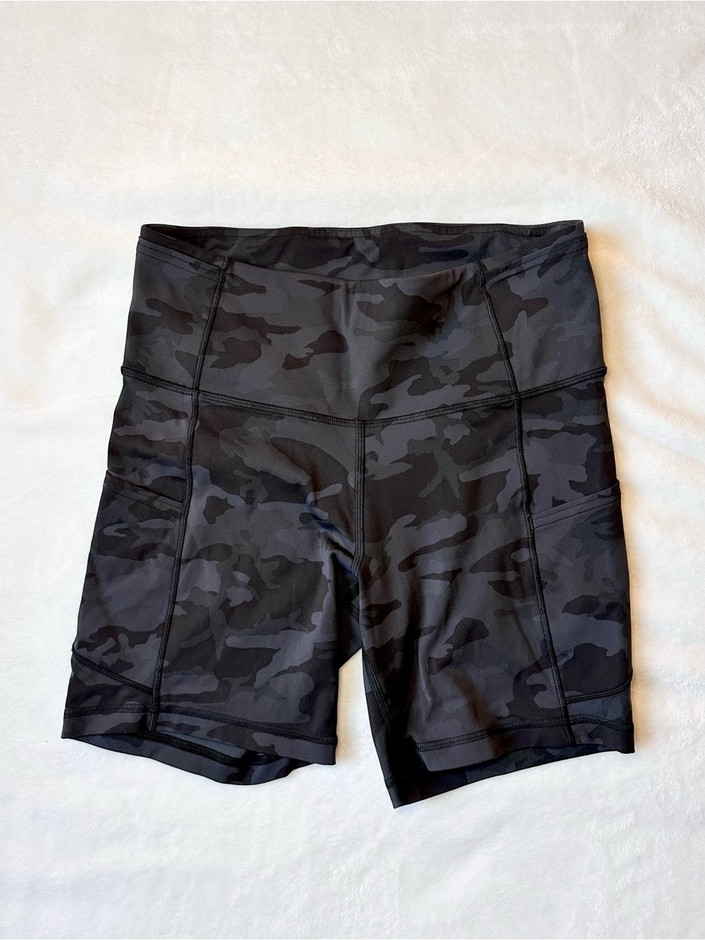 lululemon athletica Black Camo High-Rise Athletic Shorts